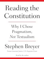 Reading the Constitution Audiobook by Stephen Breyer